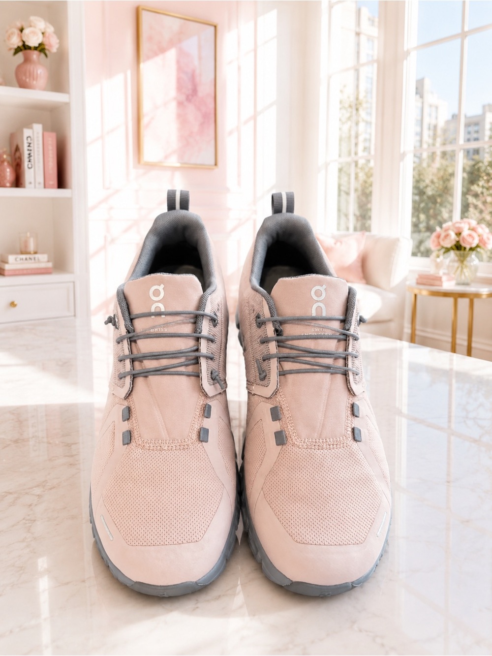 On Cloud Women's Cloud 5 Waterproof Pink Sneakers size 9.5 EUC